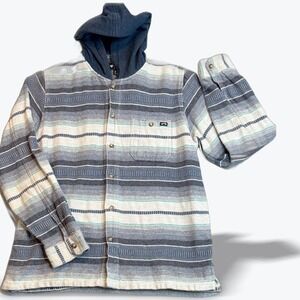 Billabong Baja‎ Flannel Youth XL Hooded Surfer Skater Jacket